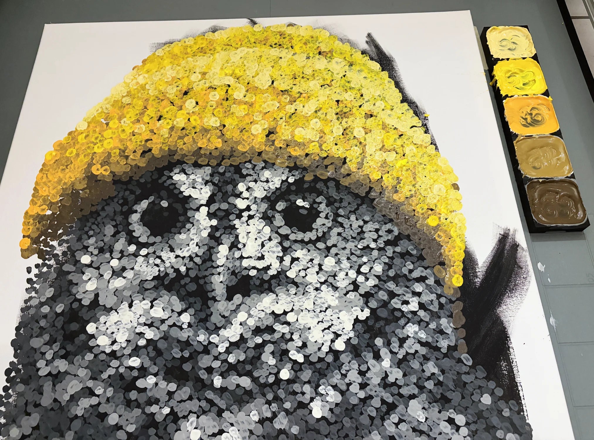 acryl auf leinwand, hochzeitsgeschenk, geburtstagsgeschenk, geschenke für Sie, Geschenk für ihn, geschenkidee, Kunst, Art, Pointillismus, pointillism