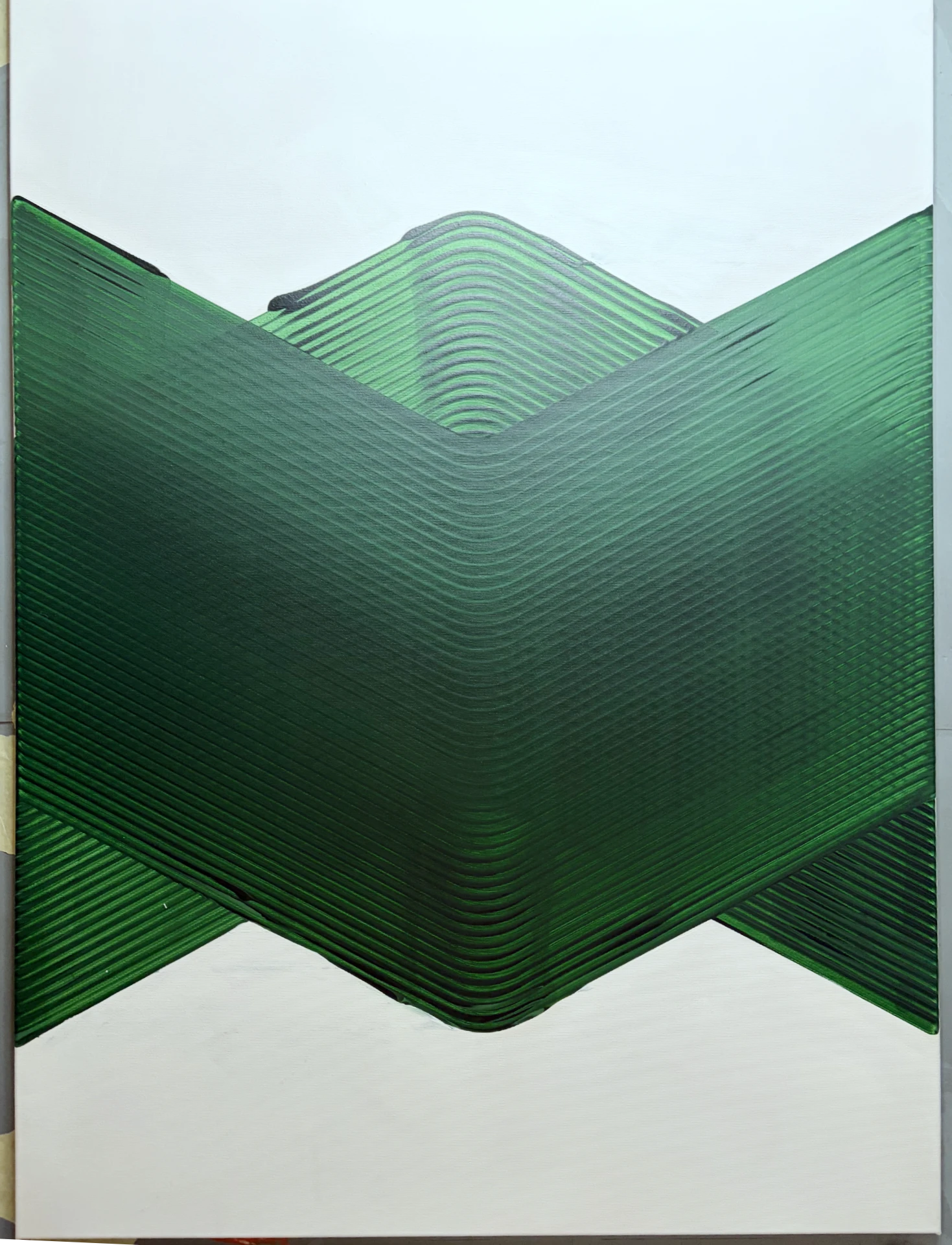 Mika van Dot, pen plot art, penplotter, dotportrait, acrylic on canvas