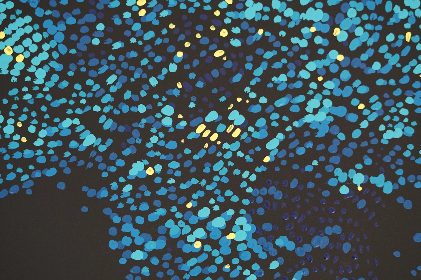 Dackel #2 blue 80 x 100 cm