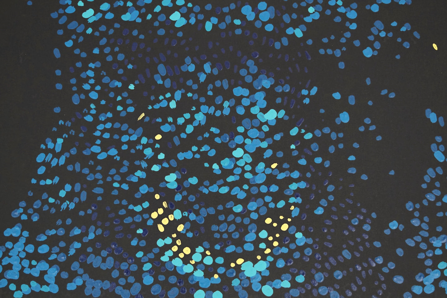 Dackel #2 blue 80 x 100 cm