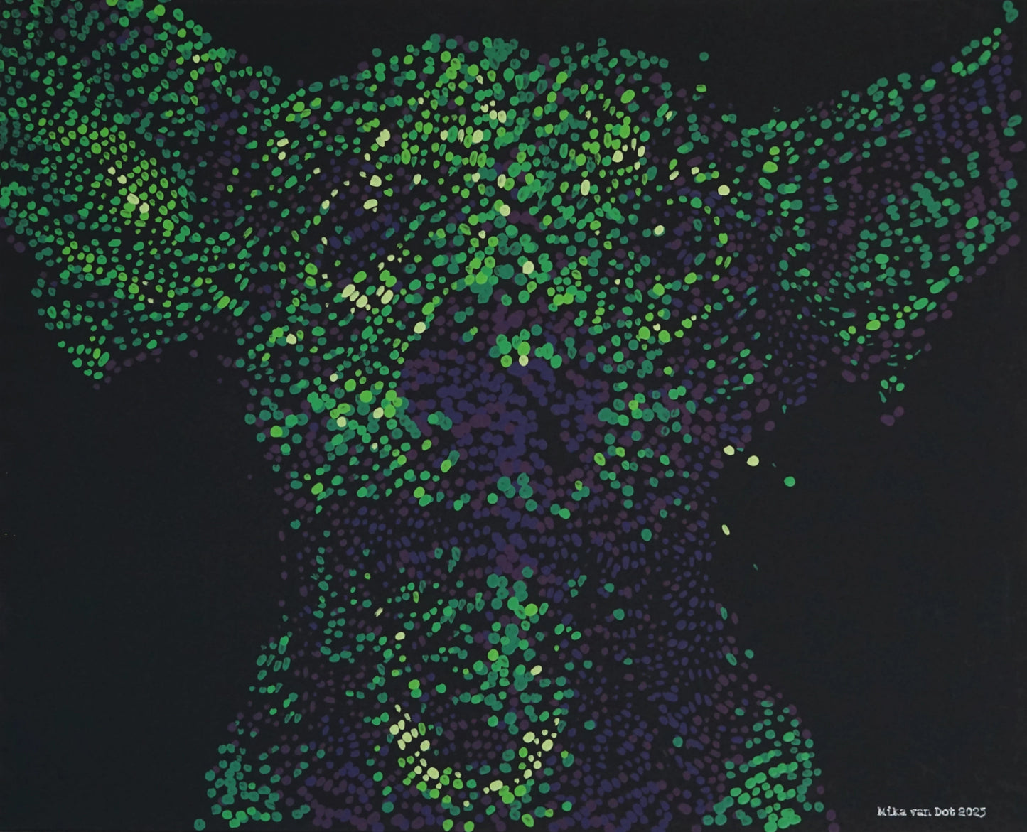 Dackel #1 green 80 x 100 cm