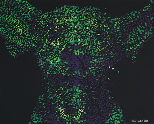 Dackel #1 green 80 x 100 cm