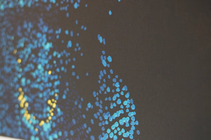 Dackel #2 blue 80 x 100 cm